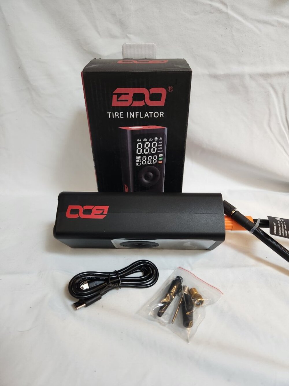 TIRE INFLATOR Portable Rechargeable Compact